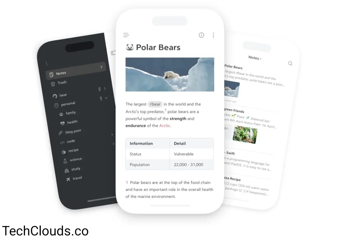 Bear: أفضل تطبيق ملاحظات